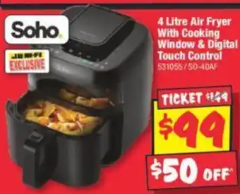 JB Hi-Fi 4 Litre Air Fryer With Cooking Window & Digital Touch Control offer
