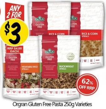 NQR Orgran Gluten Free Pasta 250g offer