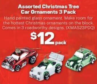 Repco Assorted Christmas Tree Car Ornaments 3 Pack offer
