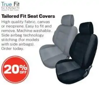 Repco Tailored Fit Seat Covers offer