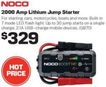 Repco 2000 Amp Lithium Jump Starter offer