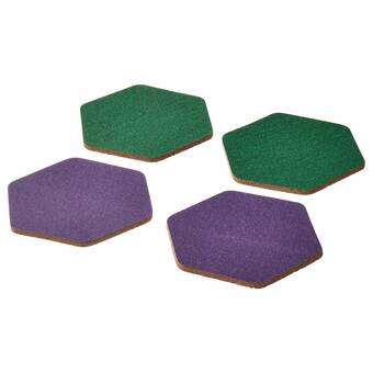 IKEA Tabberas coaster, cork/green/lilac, 10x10 cm offer