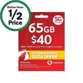 Woolworths Vodafone $40 sim† offer