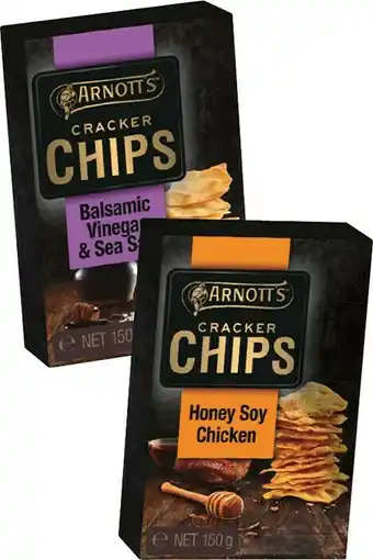 IGA Arnott's Cracker Chips 150g Selected Varieties offer
