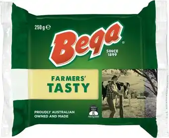 IGA Bega Farmers' Tasty Cheese Block 250g offer