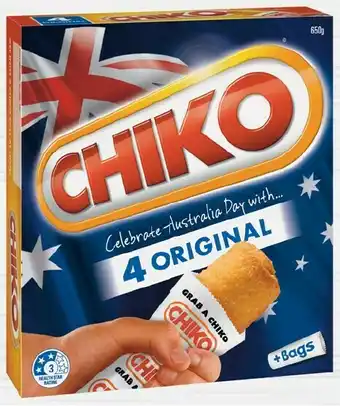 IGA Chiko Original Rolls 4 Pack 650g offer