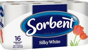 IGA Sorbent Silky White Toilet Rolls 16 Pack offer