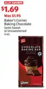 Baker's Corner Baking Chocolate Semi-Sweet or Unsweetened
