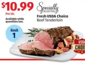 ALDI Fresh USDA Choice Beef Tenderloin offer
