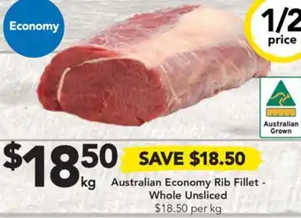 Drakes Australian Economy Rib Fillet - Whole Unsliced offer