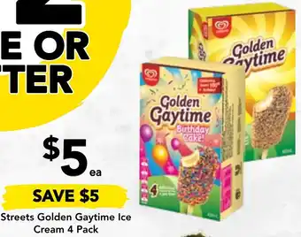 Drakes Streets Golden Gaytime Ice Cream 4 Pack offer