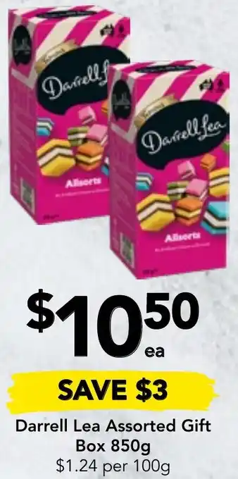 Drakes Darrell Lea Assorted Gift Box 850g offer