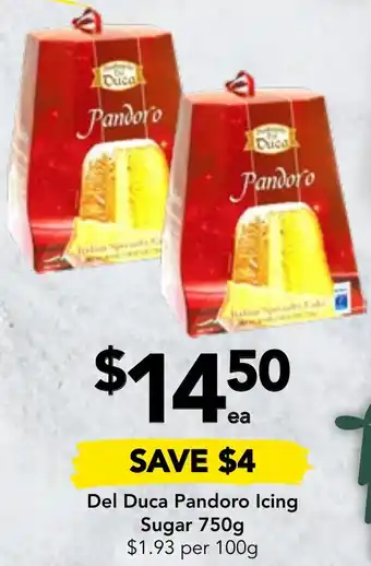 Drakes Del Duca Pandoro Icing Sugar 750g offer