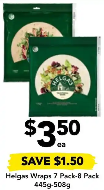 Drakes Helgas Wraps 7 Pack-8 Pack 445g-508g offer
