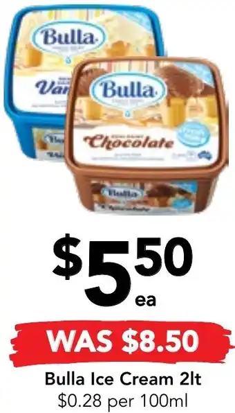 Drakes Bulla Ice Cream 2lt offer