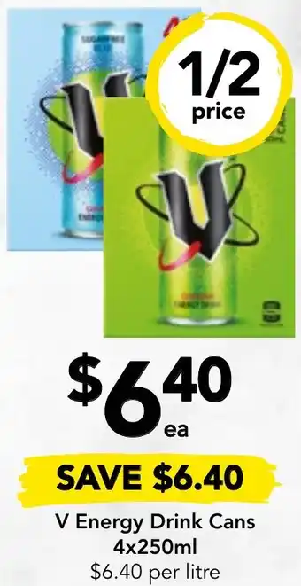 Drakes V Energy Drink Cans 4x250ml offer