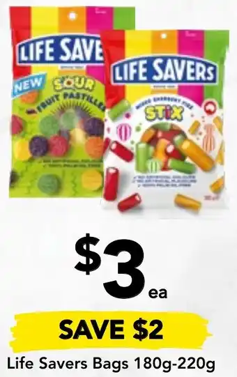 Drakes Life Savers Bags 180g-220g offer