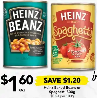 Drakes Heinz Baked Beans or Spaghetti 300g offer