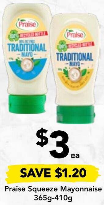 Drakes Praise Squeeze Mayonnaise 365g-410g offer