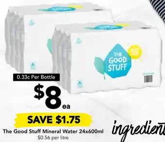 The Good Stuff Mineral Water 24x600ml