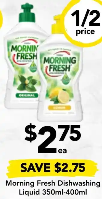Drakes Morning Fresh Dishwashing Liquid 350ml-400ml offer