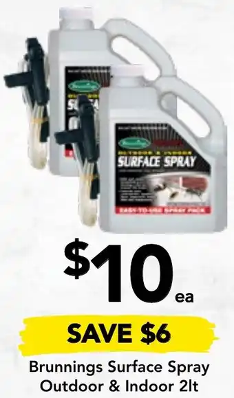 Brunnings Surface Spray Outdoor & Indoor 2lt