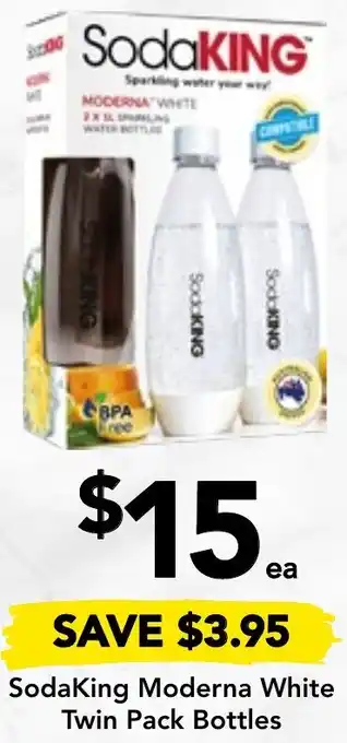 Drakes SodaKing Moderna White Twin Pack Bottles offer