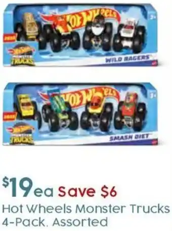 Target Hot Wheels Monster Trucks 4-Pack offer