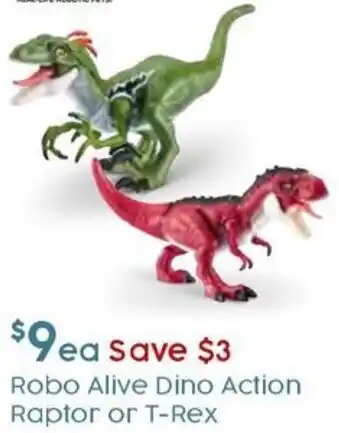 Target Robo Alive Dino Action Raptor or T-Rex offer