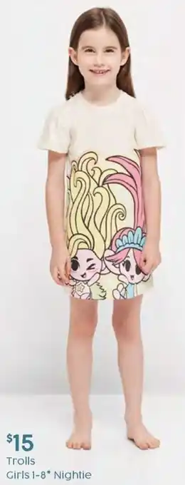 Target Trolls Girls 1-8 Nightie offer