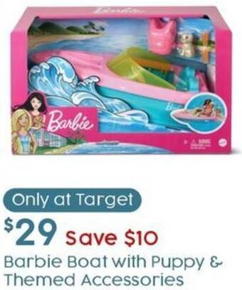 Target Barbie Boat with Puppy & Themed Accessories offer