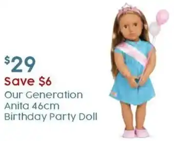 Target Our Generation Anita 46cm Birthday Party Doll offer