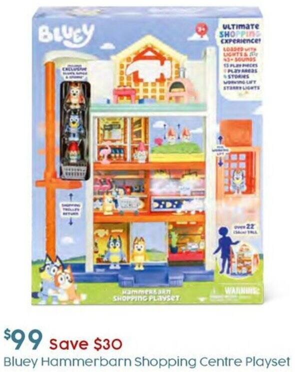 Bluey Hammerbarn Shopping Centre Playset offer at Target