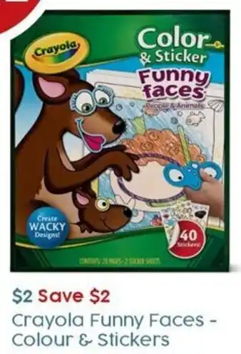 Target Crayola Funny Faces - Colour & Stickers offer