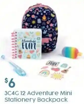 3C4G 12 Adventure Mini Stationery Backpack