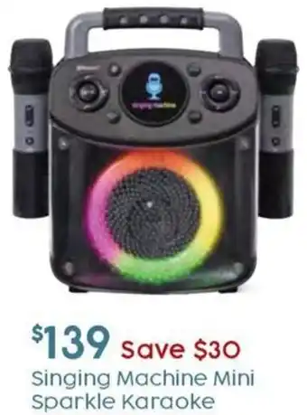 Target Singing Machine Mini Sparkle Karaoke offer