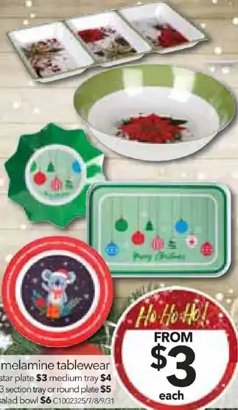 melamine tablewear