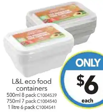 L&L eco food containers