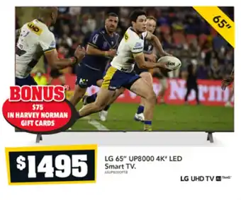 LG 65" UP8000 4K LED Smart TV