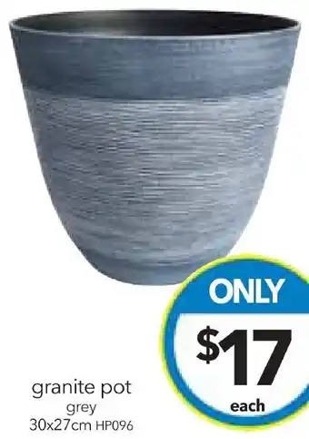 granite pot