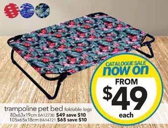 Cheap as Chips trampoline pet bed offer