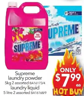 Cheap as Chips Supreme laundry powder offer