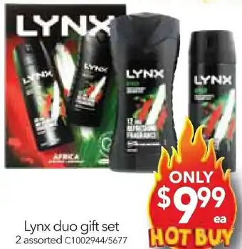Cheap as Chips Lynx duo gift set offer
