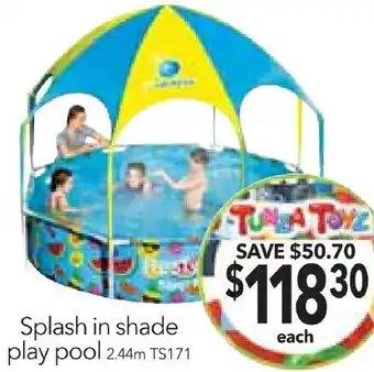 Cheap as Chips Splash in shade play pool offer