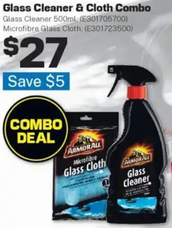 Repco Glass Cleaner & Cloth Combo offer