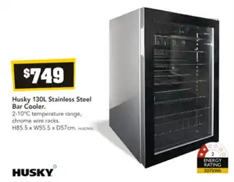 Harvey Norman Husky 130L Stainless Steel Bar Cooler offer