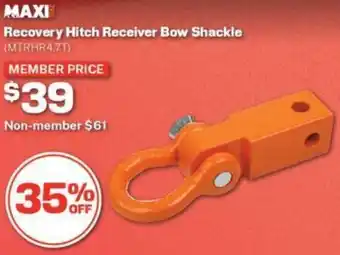 Recovery Hitch Receiver Bow Shackle