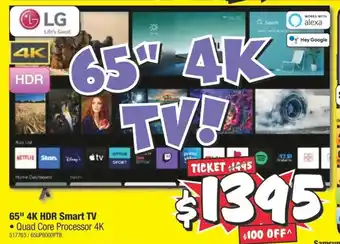 65" 4K HDR Smart TV