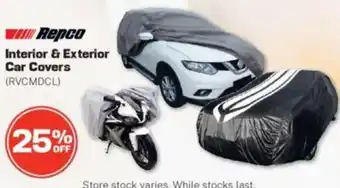 Repco Interior & Exterior Car Covers offer