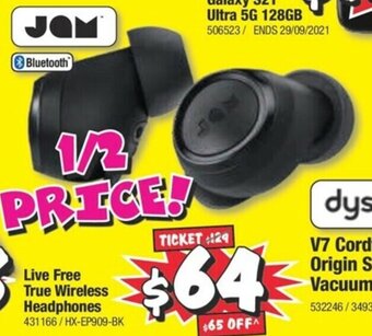 JB Hi-Fi Live Free True Wireless Headphones offer